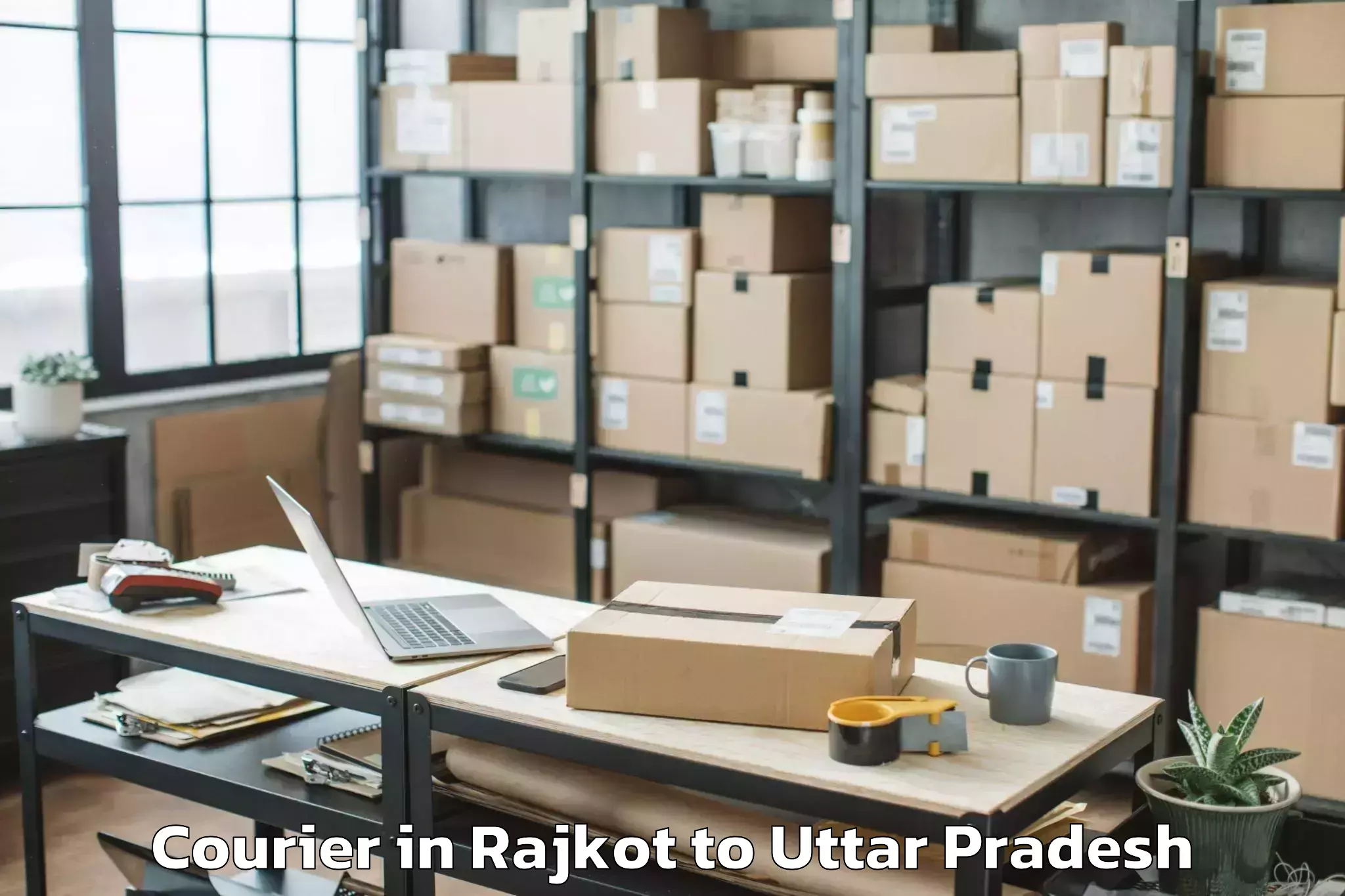 Book Your Rajkot to Rasra Courier Today